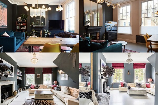 左上右上:伦敦融合传统设计的现代化公寓;左下右下:伦敦宁静街区的奢华精致公寓