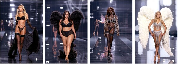 Black Tie 暗夜礼赞--从左至右:Candice Swanepoel,Ashley Graham,Anok Yai,Bella Hadid